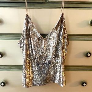 Alice + Olivia Sequin Top